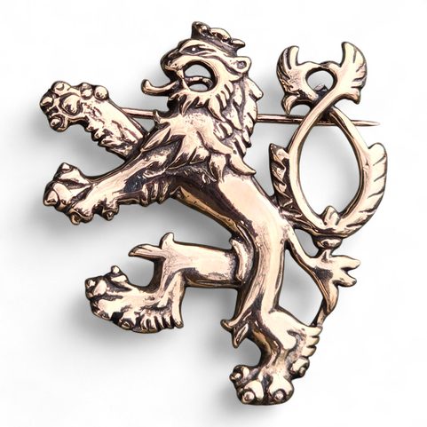 BROOCH, BOHEMIAN LION, BRONZE