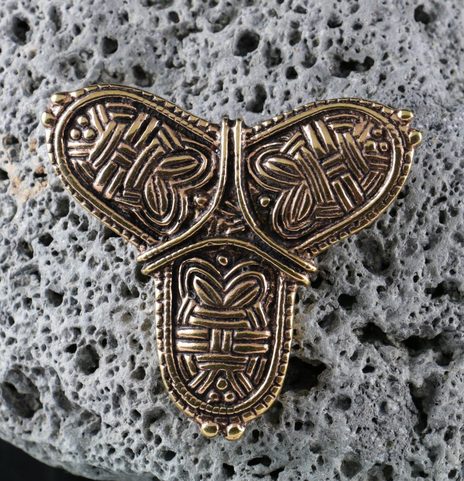 VIKING TREFOIL BRONZE BROOCH