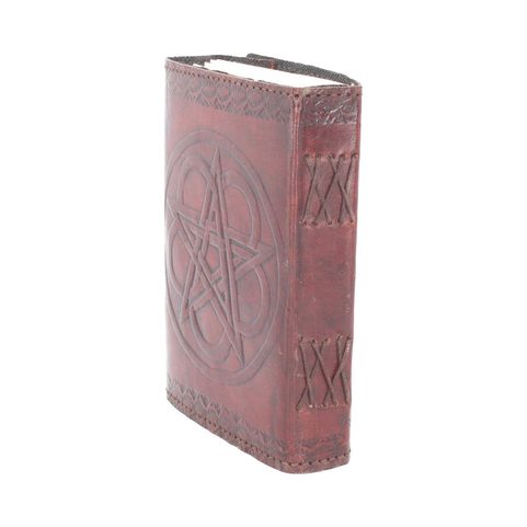 PENTAGRAM, LEATHER BOOK OF SHADOWS - NOTEBOOK