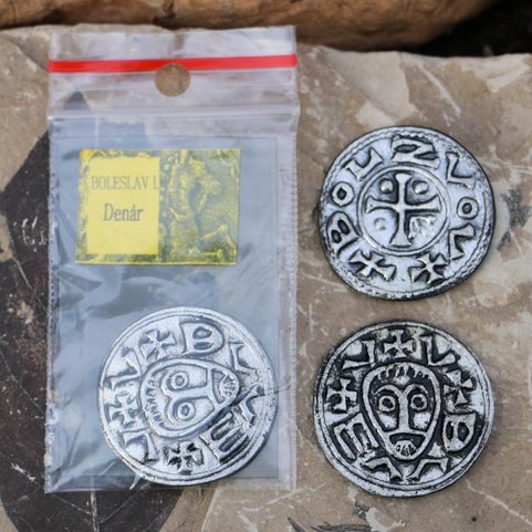 DENARIUS BOLESLAUS I, DUKE OF BOHEMIA, TIN REPLICA