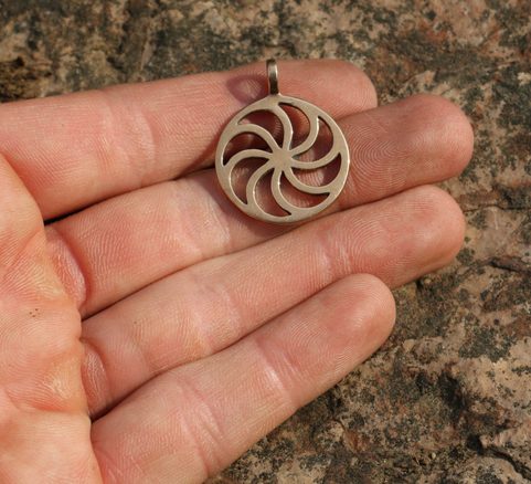 SUN SYMBOL III, BRONZE PENDANT