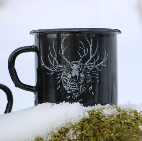 LESHY SLAVIC FOREST SPIRIT ENAMEL MUG