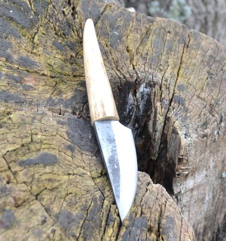 GUDRUN, ANTLER, FORGED SMALL KNIFE