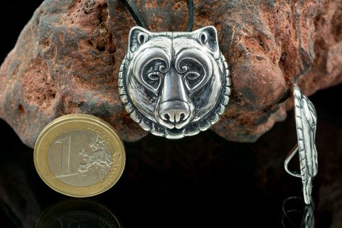PENDENTIF OURS, D'ARGENT