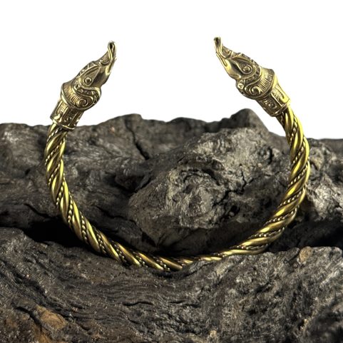MIDGARDSORMR, VIKING BRACELET, BRASS
