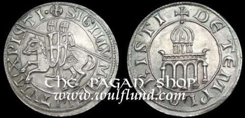 TEMPLAR DENARIUS, ALUMINIUM COIN, REPLICA