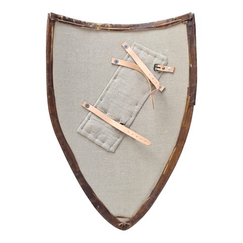 MITTELALTERLICHER SCHILD MIT BÖHMISCHEM LÖWE, KAMPF