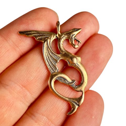 WATER DRAGON, BRONZE PENDANT