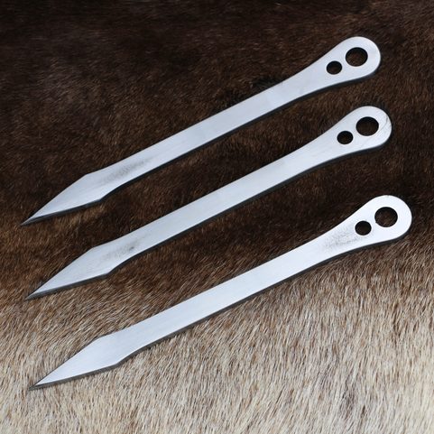 THE VETERAN THROWING KNIVES, SET OF 3 POLISHED