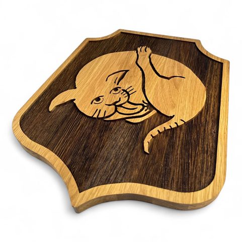 CAT FROM THE PUB, WOODEN SHIELD ON THE WALL, KINGDOM COME: DELIVERANCE 2, LARGE