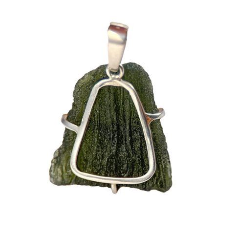 NUBILA, SILVER PENDANT, MOLDAVITE AG 925