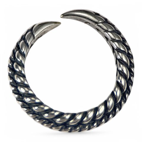 WIKINGER-RING GESTRICKT, SILBER, AG 925