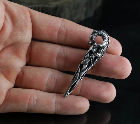 DRAGON CELTIQUE, AMULETTE FANTASTIQUE, PENDENTIF