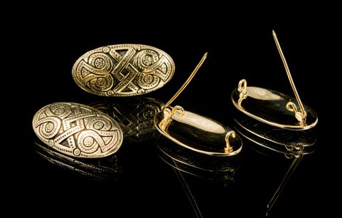 OVAL VIKING BROOCH, BRONZE