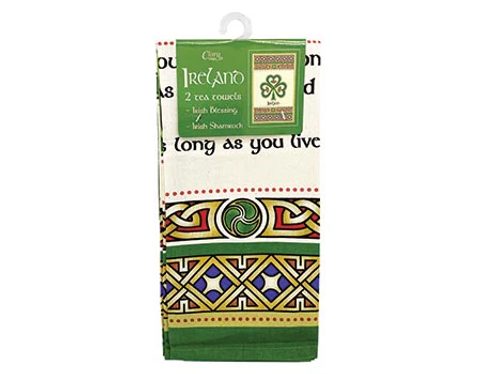 IRISH SET OF 2 KITCHEN TOWELS