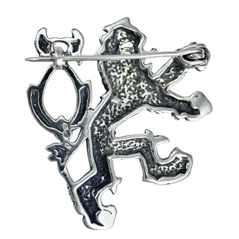 CZECH LION, SILVER BROOCH, AG 925
