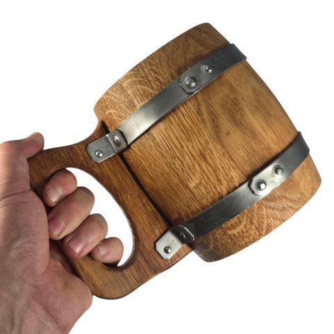WOODEN OAK TANKARD 0,5 L