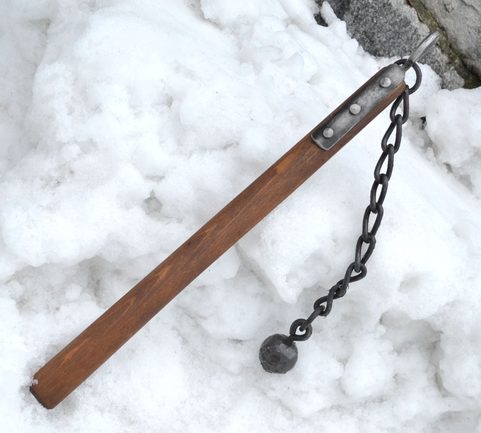 FLAIL, MEDIEVAL WEAPON, 14TH CENTURY, REPLICA