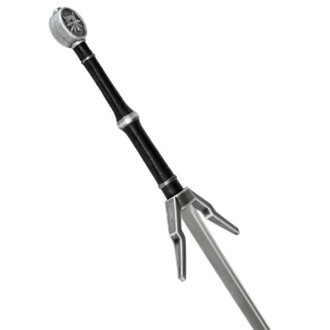 GERALT OF RIVIA’S SILVER SWORD, WOLF MEDALLION, FOAM REPLICA