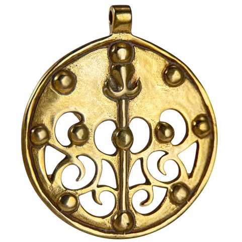 CELTIC LA TENE DRAGON OR BOAR BRASS PENDANT, LOCALITY OF SKRYJE, CENTRAL BOHEMIA
