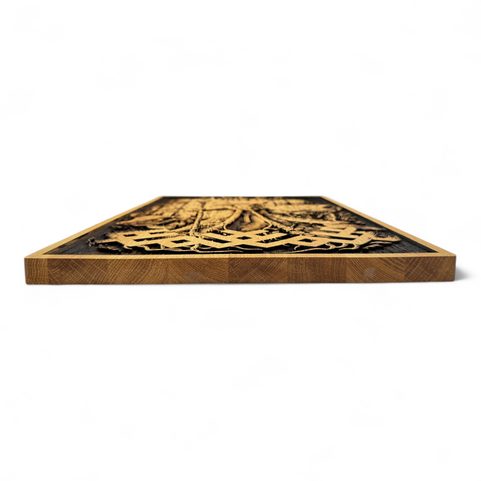 VELES WALL DECORATION, WOOD 32X46CM