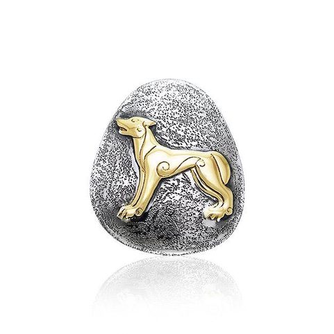 KELTISCHER WOLF, SILBERANHÄNGER, 925