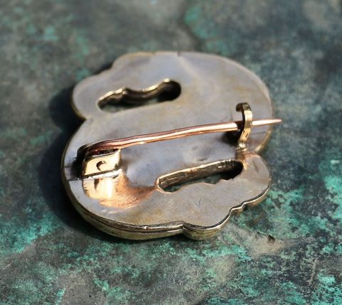 LANGOBARDIC S-SHAPED BROOCH, BRONZE, REPRODUCTION