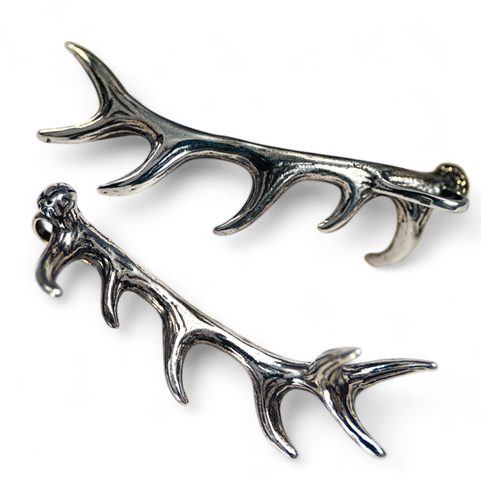 DEER ANTLER, PENDANT, STERLING SILVER