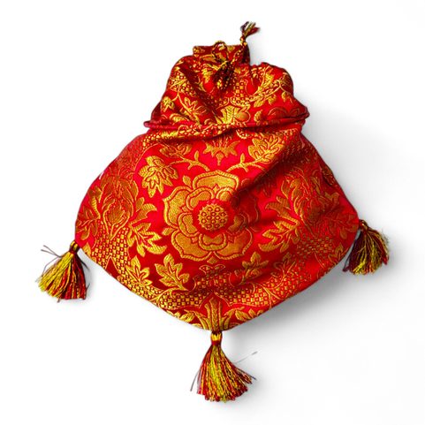 SAC DE DAME MÉDIÉVAL, XVE SIÈCLE, BROCART