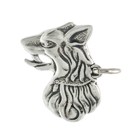 BORDER DOG, CZECHOSLOVAKIA ARMY, 1930S, PENDANT SILVER 925