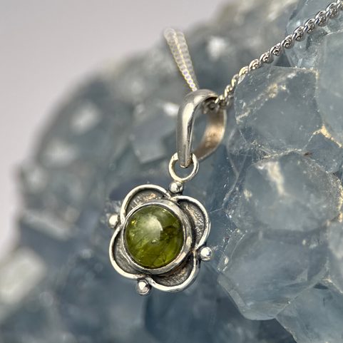 BORGIA, SILVER PENDANT, PERIDOT AG 925/1000