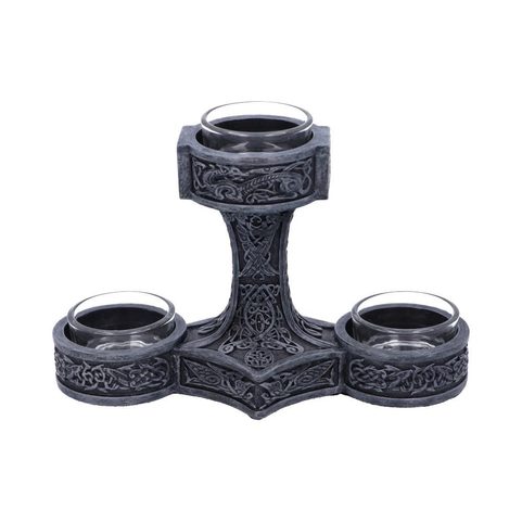 THOR'S HAMMER TEA LIGHT HOLDER 18.5CM