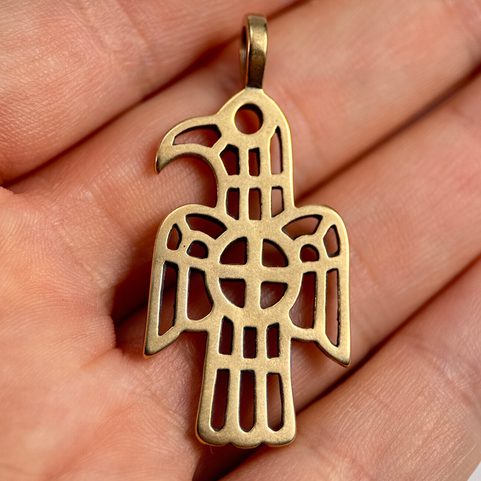 GOTHIC EAGLE, BRONZE PENDANT