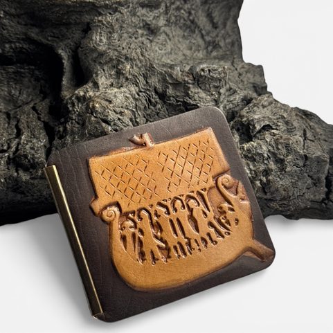 VIKING SHIP, LEATHER WALLET