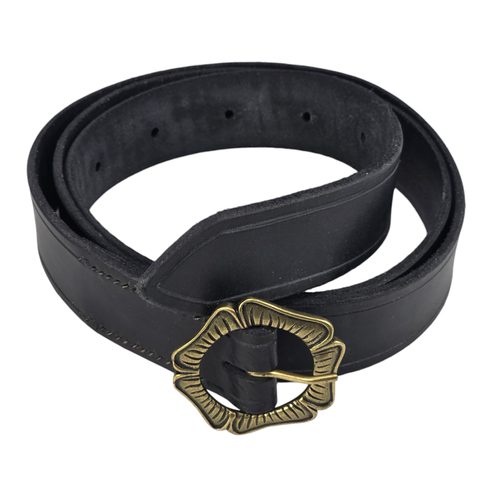 CEINTURE MÉDIÉVALE EN CUIR ANGLETERRE, NOIR