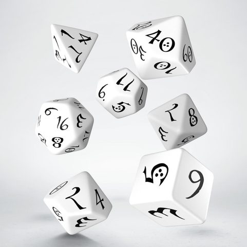DICE SET CLASSIC RPG WHITE &AMP; BLACK