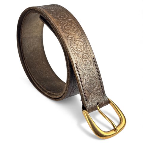FLORES, CEINTURE BELT, MARRON