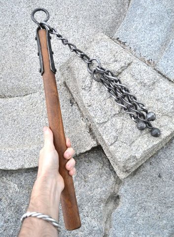 FLAIL, MEDIEVAL HUSSITE WEAPON, 14TH CENTURY, REPLICA