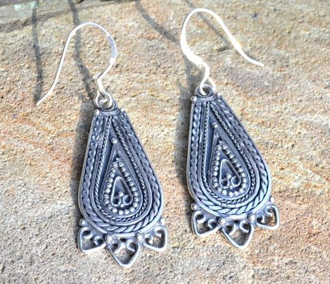 LADA, SILVER SLAVIC EARRINGS, AG 925