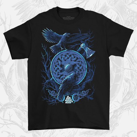 HUGINN AND MUNINN, VIKING T-SHIRT