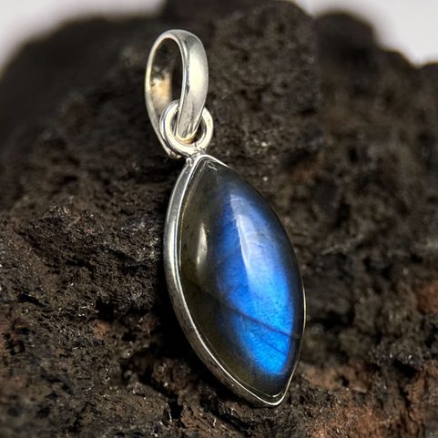 CLEOPATRA, SILVER PENDANT, LABRADORITE, AG 925/1000