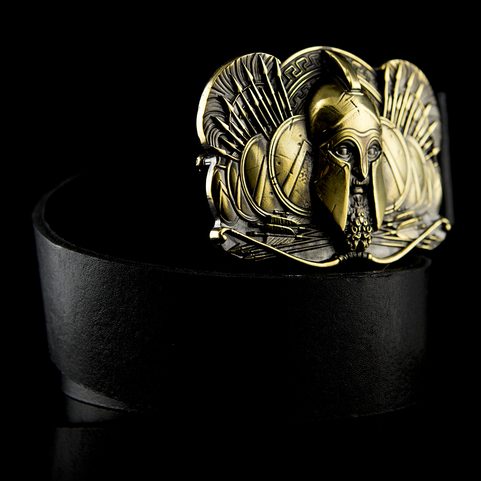SPARTAN, WARRIORS, BELT BUCKLE, BRASS