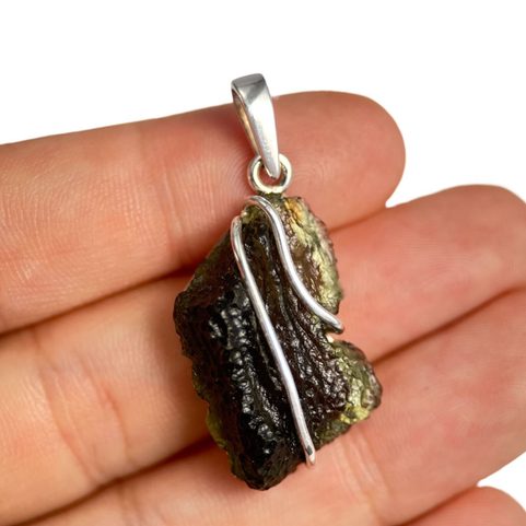 QUANTUM, PENDANT - MOLDAVITE, SILVER 925/1000