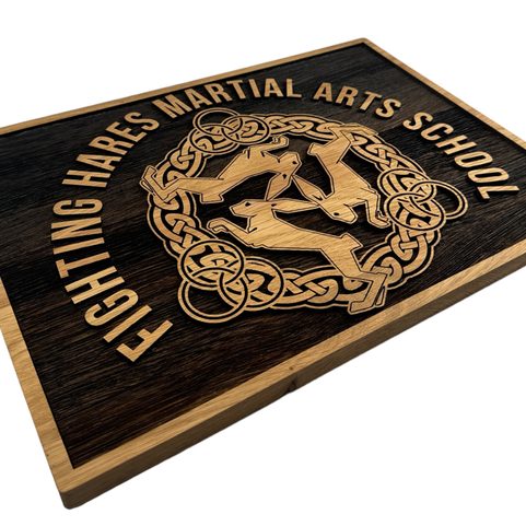 FIGHTING HARES WALL DECORATION 32 X 45 CM