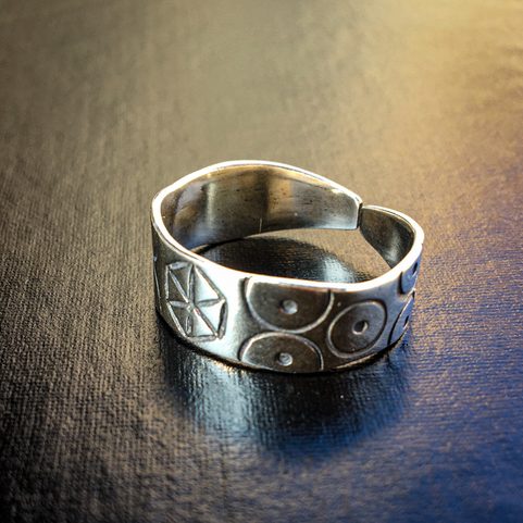SILVER SLAVIC RING, AG 925