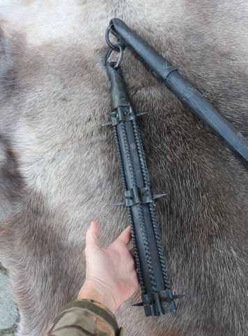 FLAIL - GUERRES HUSSITES, ARME MÉDIÉVALE, RÉPLIQUE, XV. SIÈCLE