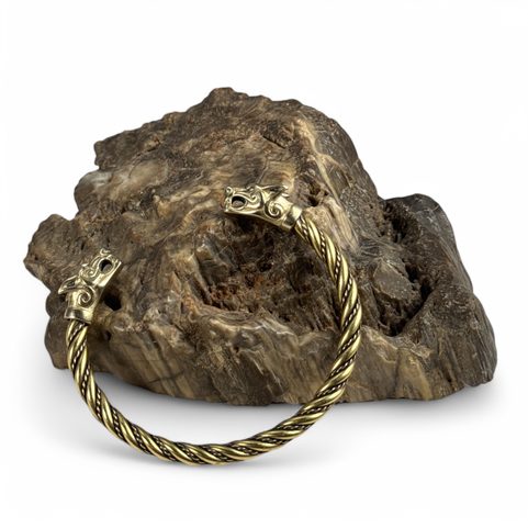 FENRIR, WIKINGERWOLF, ARMBAND, MESSING