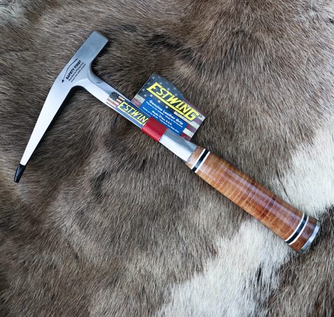 GEOLOGY ROCK HAMMER, LEATHER GRIP, ESTWING