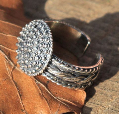 BAGUE VIKING ET SLAVE EN ARGENT