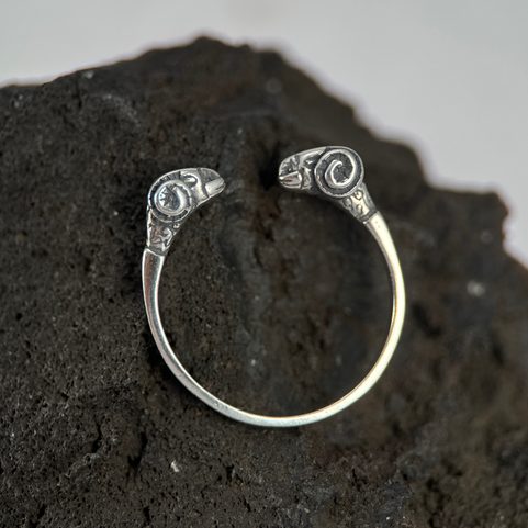 ARIES - RING, ANCIENT ROME, III CENTURY, SILVER 925/1000